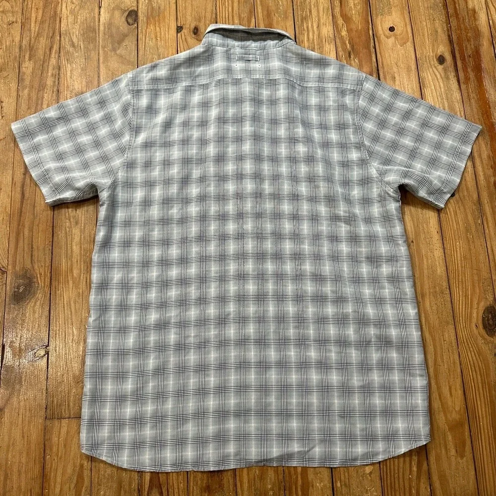North Face‎ Shirt Mens XL Gray Green Plaid Modal Blend Hiking Gorpcore AH6W